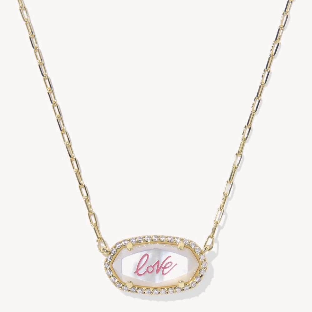 NWT Kendra Scott Elisa “love” necklace